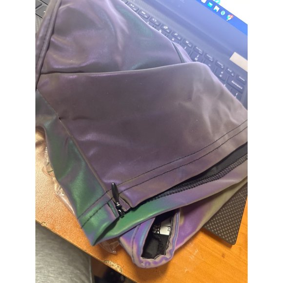 Vimoisa Women Reflective Metallic Tank Top Bustier Spaghetti Strap Crop Top Tigh - Picture 4 of 6